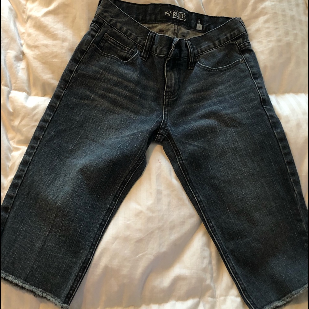 Hot Topic Youth Skinny Stretch Denim Short